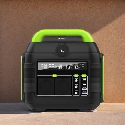 600W 110V/220V แบตเตอรี่ลิเดียม โรงไฟฟ้าแสงอาทิตย์พกพาสําหรับสิ่งแวดล้อมมิตรกลางแจ้ง