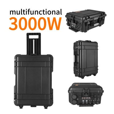 AC อัตราการออกคลื่นไซน์บริสุทธิ์ 3000W การเก็บพลังงาน แบตเตอรี่ลิธีอุปกรณ์ไฟฟ้าพกพา