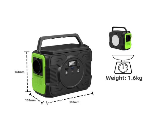พลังงานไฟฟ้ามือถือภายนอกที่มีพลังงาน Acoutput 200W และ USB1/USB2 การส่งออก 5V/2.1A
