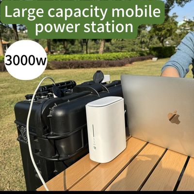 โรงไฟฟ้าพลังแสงอาทิตย์กลางแจ้งหลายฟังก์ชัน 3000W3000wh