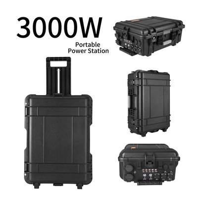 สถานที่ไฟฟ้าพกพา 3000W เซ็นทรัลสํารองพลังงานฉุกเฉิน พร้อมแบตเตอรี่ 48V62.5ah