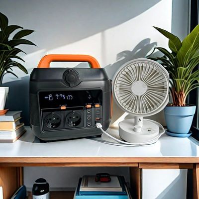 เครื่องกําเนิดพลังแสงอาทิตย์ฉุกเฉินสําหรับครัวเรือนสีส้ม 600W พร้อมโซเกต AC มาตรฐานแห่งชาติ