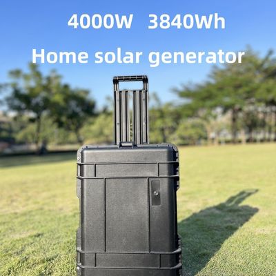 การเก็บพลังงานกลางแจ้ง LiFePO4 แบตเตอรี่ 4000W โปรแกรมแสงอาทิตย์พกพา