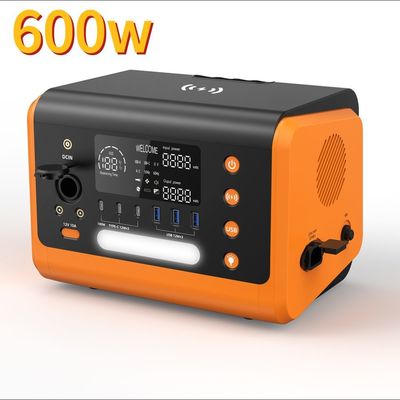 เก็บความพร้อมฉุกเฉิน เครื่องไฟฟ้ากลางแจ้งพกพา 600W พร้อมชาร์จเร็ว 1 ชั่วโมง