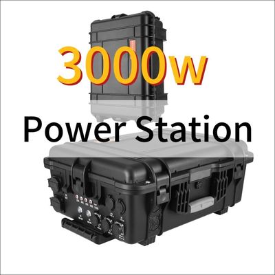 อุปกรณ์ทั้งหมด สีดํา 3000W สถานที่พลังงานดรออนแสงอาทิตย์ที่พกพาในสถานการณ์ฉุกเฉิน ความจุสูง