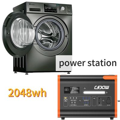 2000W/2200W/2048wh สถานไฟฟ้าเก็บพลังงานค่ายพกพาที่มีรูปคลื่นอินเวอร์เตอร์คลื่นไซน์บริสุทธิ์