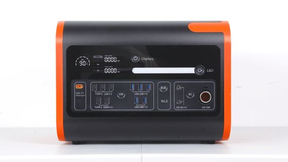2200W40ah เครื่องชาร์จไร้สาย โรงไฟฟ้าเก็บพลังงานแสงอาทิตย์ สีส้มร้อน สีดํา