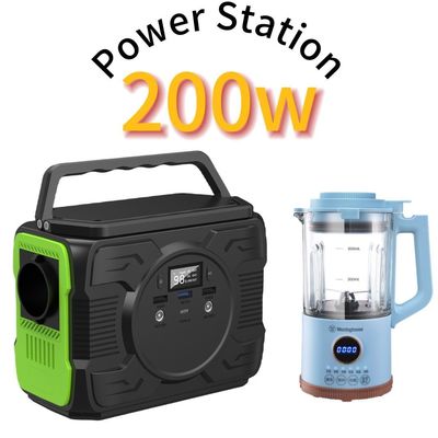 200W/173wh แบตเตอรี่ลิเดียม สถานไฟฟ้าพลังแสงอาทิตย์พกพาด้วย Ec5 Output 12V/200-300A