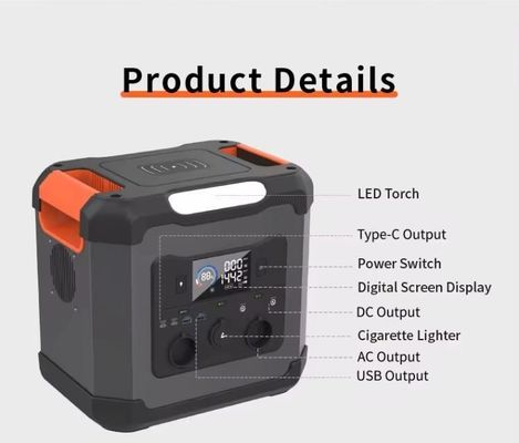 อินเวอร์เตอร์ อินเวอร์เตอร์สองทิศ 1500W สําหรับ Uav Home Outdoor Portable Power Station