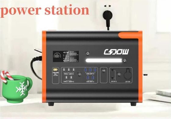 2200W AC DC แบตเตอรี่ประเภท C พลังงานสํารอง พลังงานฉุกเฉิน พกพา