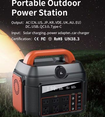 แคมป์กลางแจ้งสําหรับครอบครัว โรงไฟฟ้าพลังแสงอาทิตย์ 600W พร้อมแบตเตอรี่และการชาร์จแผ่นแสงอาทิตย์