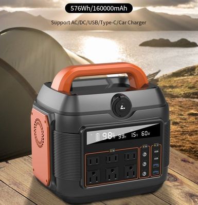 600W/576wh สถานไฟฟ้าฉุกเฉินสําหรับการแก้ไขการจําหน่ายพลังงานภายนอกและบ้าน