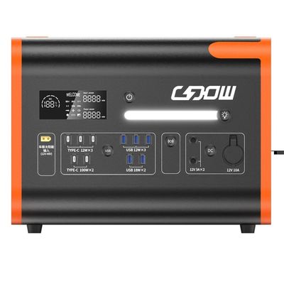 220V/40ah/2200W พลังงานแสงอาทิตย์ สถานไฟฟ้าเก็บพลังงานกลางแจ้งแบบพกพา พร้อมชาร์จเร็ว 1500W แบตเตอรี่ลิตিয়াম