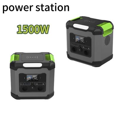 ST15 1500W สถานที่พลังงานพกพาพร้อมกับการชาร์จแผ่นพลังแสงอาทิตย์ 110V/220V