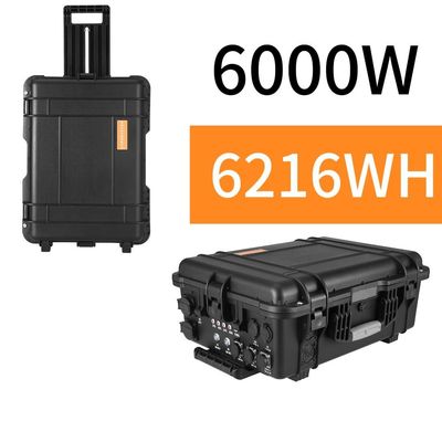 ODM/OEM ABS สารสกัดโลหะสกัด 6000W/6216wh LiFePO4 โจรพลังแสงอาทิตย์สําหรับบ้านกลางแจ้ง