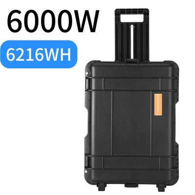 Outdoor Home RV 6000W สถานไฟฟ้าพกพาที่มี AC Pure Sine Wave และความจุขนาดใหญ่