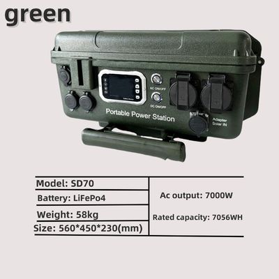 ความถี่การออก AC 50Hz 7000 การขาดไฟฟ้าในครัวเรือน สถานไฟฟ้าพกพาฉุกเฉิน