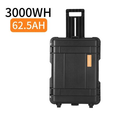 รูปแบบการชาร์จแผ่นแสงอาทิตย์ สถานไฟฟ้าพกพาหลายฟังก์ชัน 3000W/3000wh/62.5ah