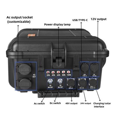 การผจญภัยกลางแจ้ง Universal 8000W พลังงานสูงสุด การชาร์จสถานีพลังงานพกพาฉุกเฉิน