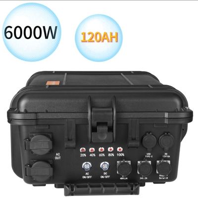 พกพา 6000W/6216wh แบตเตอรี่ลิตยูมเทอร์เนอรี่ พลังงานเก็บพลังงาน สถานไฟฟ้าฉุกเฉิน
