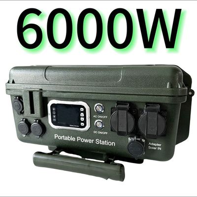 เครื่องควบคุม MPPT 6000W/6048wh สถานที่พลังงานเคลื่อนไหว AC/DC แบบพกพาภายนอกสําหรับสินค้า