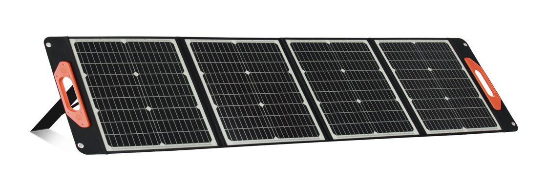 แพเนลพลังแสงอาทิตย์แบบพับแบบซิลิคอนโมนคริสตัลลิน 200W สําหรับการเก็บและขนส่งง่าย