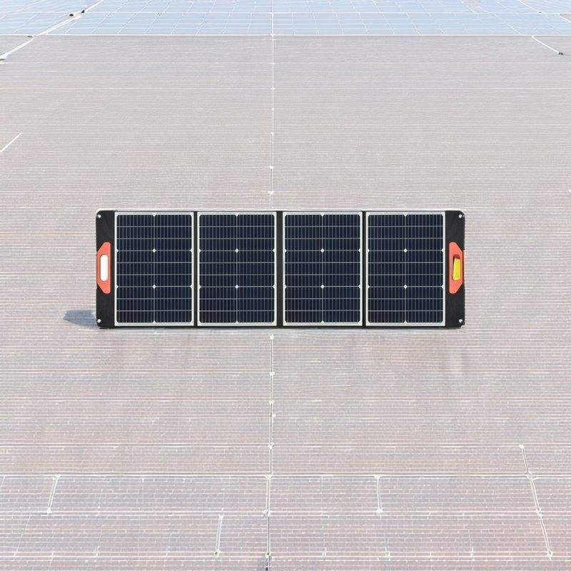 ชุดพลังงานแสงอาทิตย์ PV ที่พับได้ สําหรับโรงไฟฟ้าและการแคมป์ 100W 12V