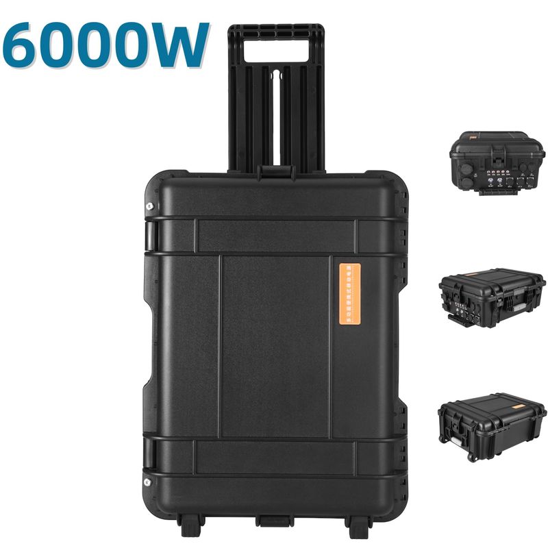 6216wh สถานไฟฟ้าสํารองฉุกเฉินในบ้านแบบพกพากลางแจ้ง พร้อม USB/Type-C 18W Max