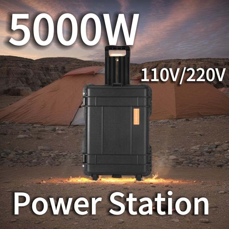 48 กิโลกรัม พลังงานพลังงานแสงอาทิตย์ สถานที่พลังงานพกพา 5000W สําหรับการปรับแต่งแคมป์กลางแจ้ง