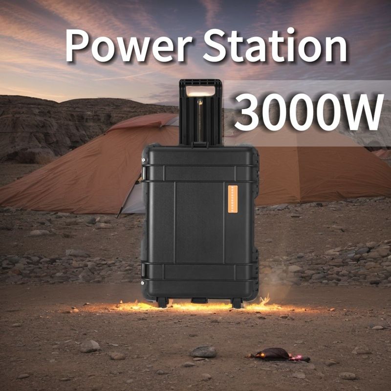 ธนาคารพลังงานแสงอาทิตย์แบบพกพา 3000W สําหรับการตั้งแคมป์กลางแจ้ง การเดินทาง เรือเรือ การเดินทาง