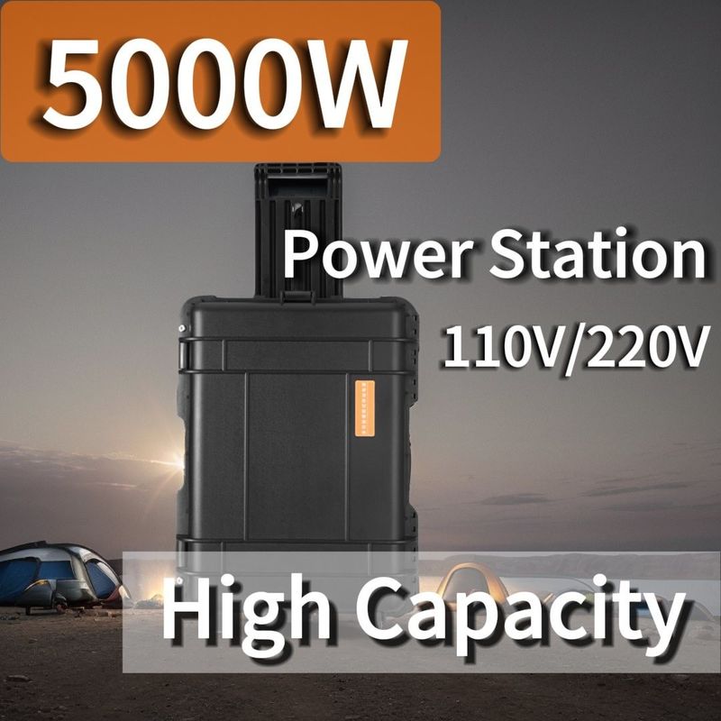 เครื่องผลิตพลังแสงอาทิตย์ 5000W สําหรับการชาร์จ 8000W พลังงานสูงสุด 6-7 ชั่วโมง เวลาชาร์จสําหรับการชาร์จสูง