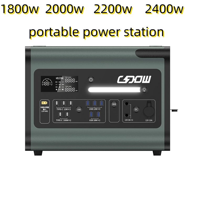 2048wh โรงไฟฟ้าพลังแสงอาทิตย์ที่มีแผ่นอินเวอร์เตอร์และ 220V AC Output พกพาไฟฟ้า