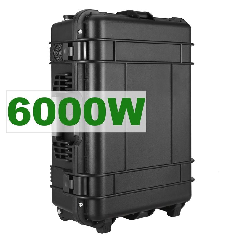 6000W แบตเตอรี่ลิเดียมเทอร์เนอรี่ โรงไฟฟ้าพลังแสงอาทิตย์สําหรับกิจกรรมกลางแจ้ง
