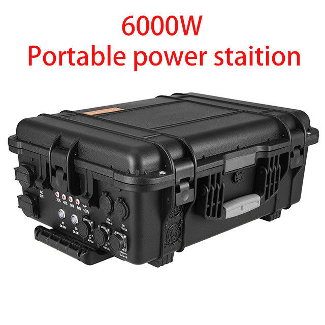 AC Pure Sine Wave Output Black Multi-Functional 6kw โรงไฟฟ้าสําหรับการใช้ชีวิตนอกเครือข่าย
