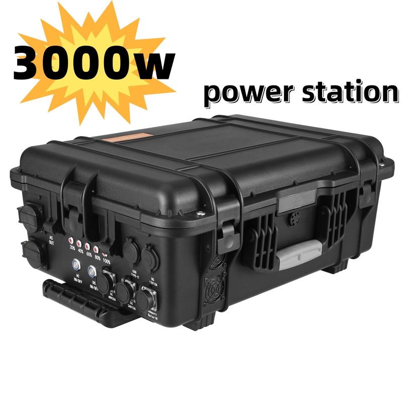 15A Max AC Output แบตเตอรี่เหล็กฟอสฟาตสํารองสําหรับการชาร์จฉุกเฉินในการเดินทางภายนอก