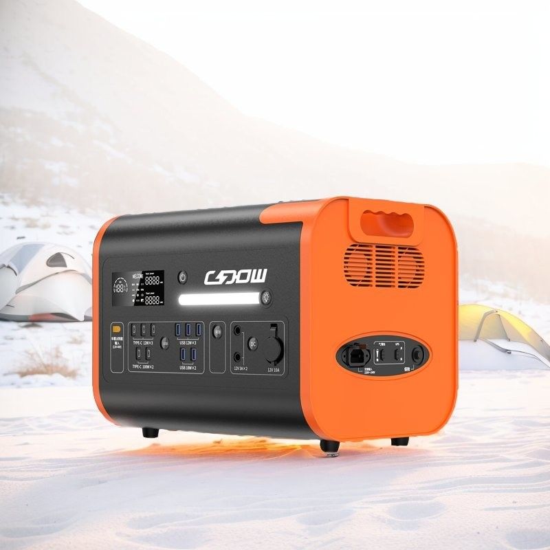 อินเวอร์เตอร์คลื่นไซน์บริสุทธิ์ 2200W LiFePO4 สีดํา เครื่องผลิตพลังงานแสงอาทิตย์พกพาสําหรับพลังงานสํารอง