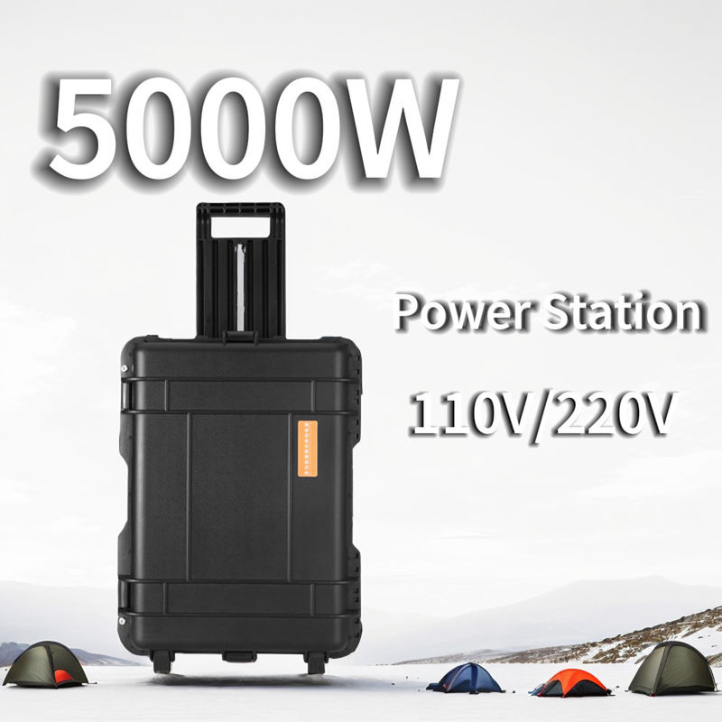 15A Max AC Output Current โรงไฟฟ้าพลังแสงอาทิตย์พกพา 5000W สําหรับบ้านและแคมป์