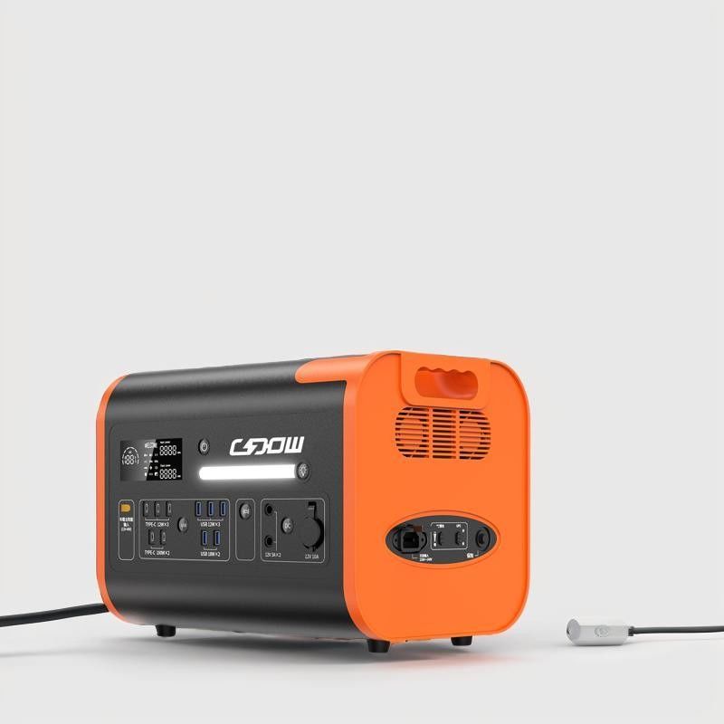 เยอรมนี 2000W 2048wh AC-DC Output Plug Electric Mobile Portable Lithium Power Station เครื่องผลิตพลังงานแสงอาทิตย์
