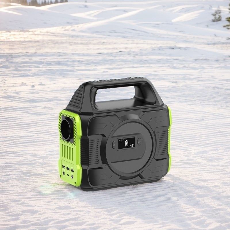สถานีชาร์จเร็วแบบพกพา 110 วอลต์ 300W พร้อมจอ LCD และแบตเตอรี่ขนาด 8000mAh