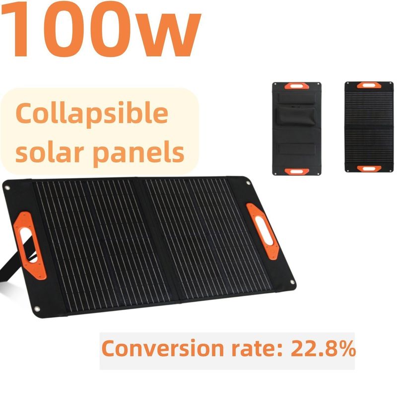 แผ่นพลังแสงอาทิตย์ซิลิคอนโมนคริสตัลลิน 100W ขนาดเปิด 169.8*43.1*3.2cm/66.9*17*1.3in