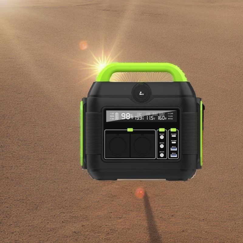 258*212*249mm 600W 576wh สถานไฟฟ้าพลังงานแสงอาทิตย์เคลื่อนที่พกพาสําหรับแคมป์และฉุกเฉิน