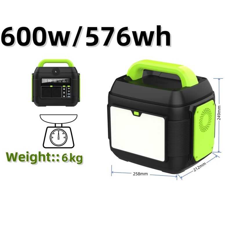 600W258*212*249mm โรงไฟฟ้าพกพา เครื่องกําเนิดพลังแสงอาทิตย์ พร้อมแบตเตอรี่ลิธีਅਮ