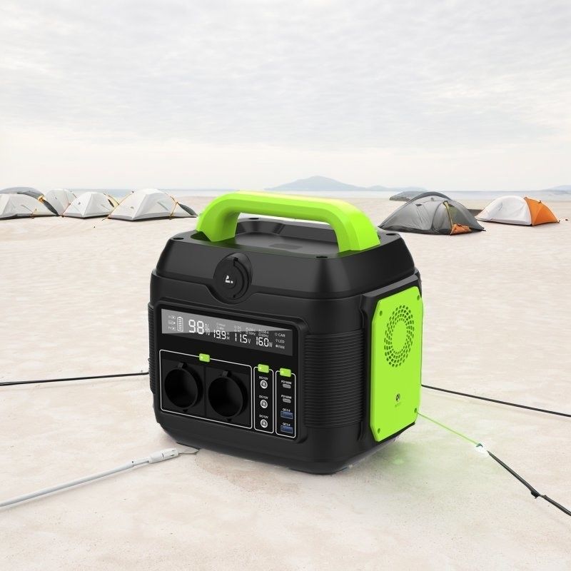 สถานีพลังงานเก็บพลังงานพกพาสําหรับการตั้งแคมป์กลางแจ้ง 600W AC Output Customization