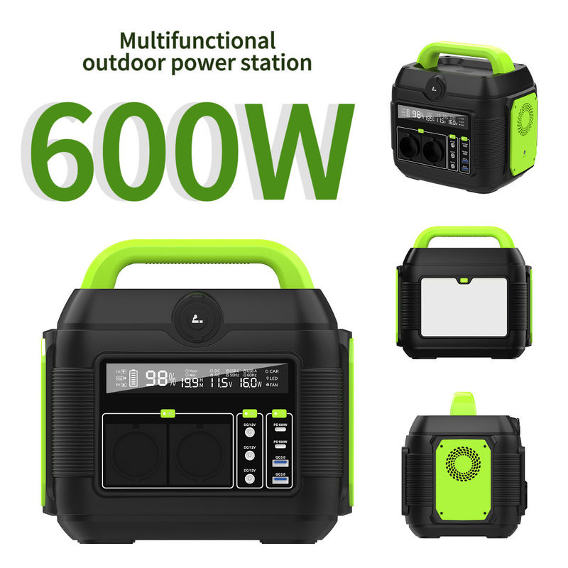 สถานีพลังงานพกพา 600W 561wh แบตเตอรี่ลิเดียมสําหรับแคมป์ในตลาดอเมริกาเหนือ