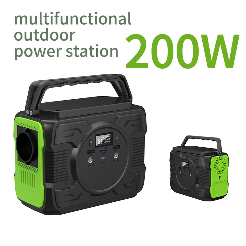 ปรับปรุงคลื่น AC Output 200W พกพาไฟฟ้าสําหรับการตั้งแคมป์กลางแจ้งและฉุกเฉิน