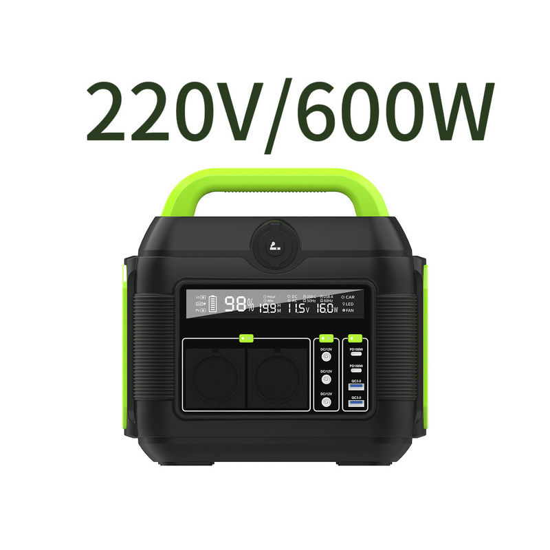 แบตเตอรี่ลิตยูม 600W ค่ายมินิ พกพา AC Outlets Power Bank 110V 220V สําหรับทุกยี่ห้อ