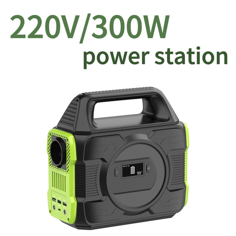 110V 220V พลังงานพลังงานแสงอาทิตย์ พกพา 300W แบตเตอรี่ แพวร์แบงค์พร้อมจอเหลวคริสตัล