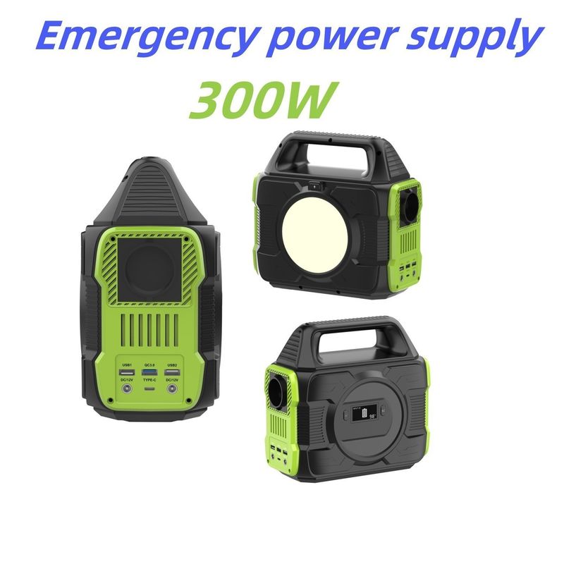 อาจไม่ถอดได้ เครื่องไฟฟ้าฉุกเฉินพกพา 300W พร้อมจอเหลวคริสตัล