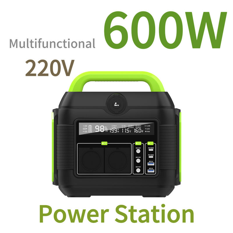 สีที่ปรับเปลี่ยนได้ เครื่องกําเนิดอินเวอร์เตอร์แบตเตอรี่ลิตยูม 600W สําหรับโรงไฟฟ้าพกพา