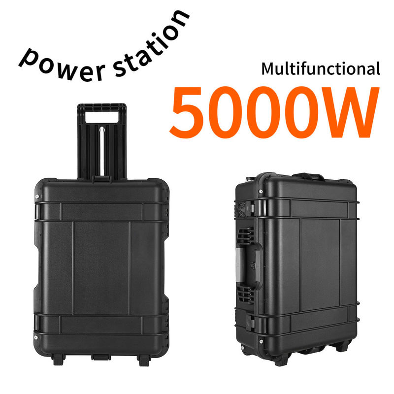 4800wh ความจุ 5000W เครื่องผลิตสํารองพกพา 6-7h เวลาชาร์จ โรงไฟฟ้าพลังแสงอาทิตย์